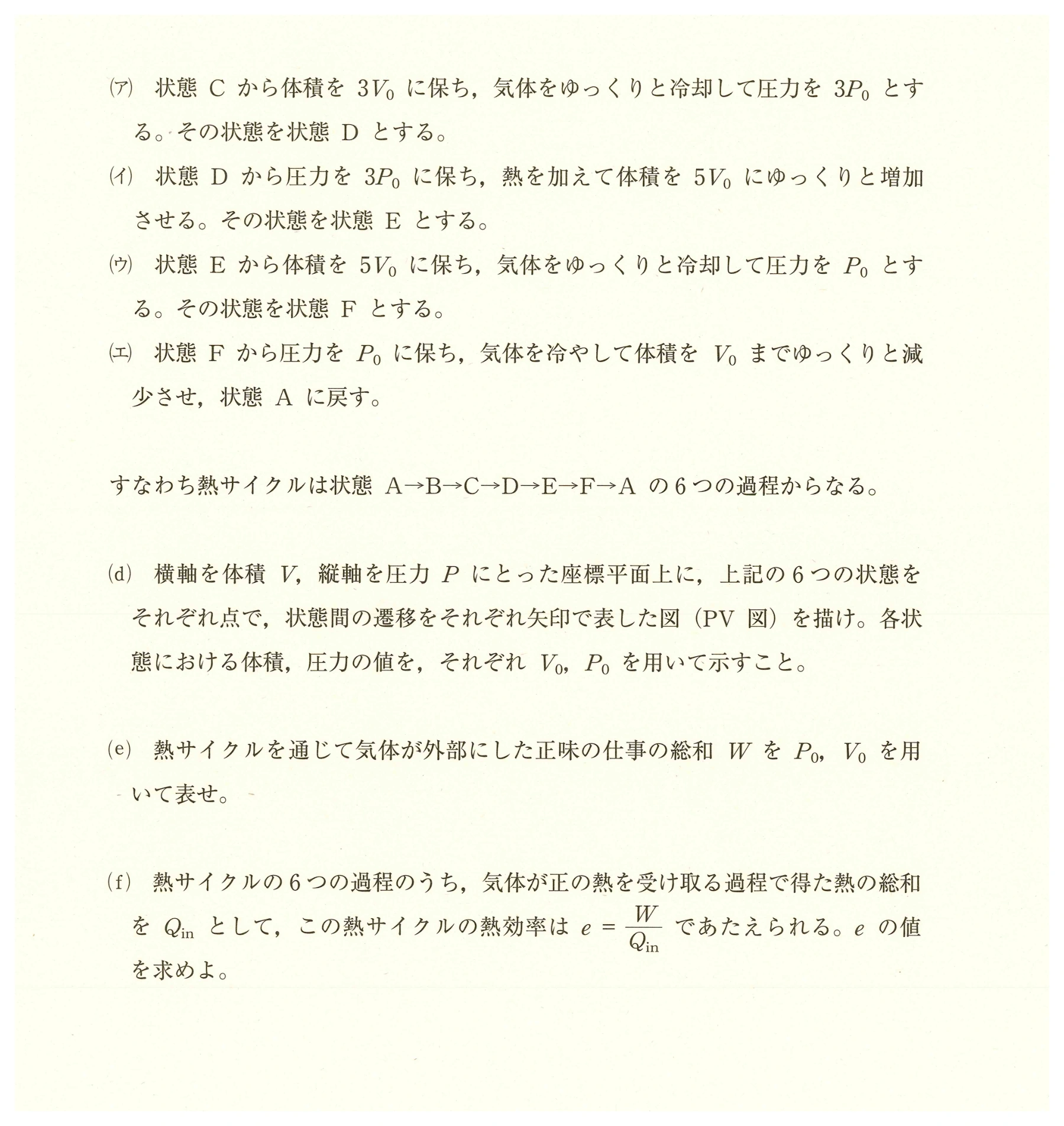 学習院大学2026年度 理学部コア試験（物理基礎＋物理） 物理 第3問(a)〜(f)：第3問 後半(d)〜(f)の問題文・図・選択肢